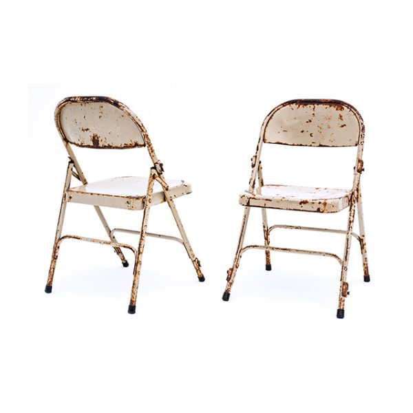 Old Metallic Foldable Chairs