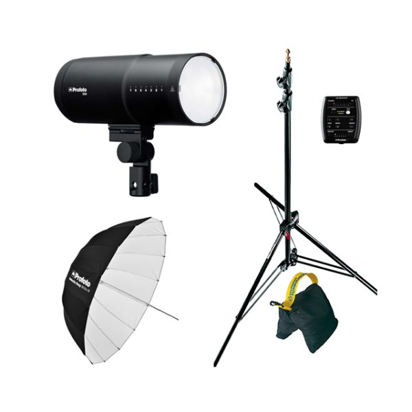 Profoto D30 Kit 1:  1 un. D30  500 Ws. Umbrella M, AirRemote TTL, Stand and Sand Bag