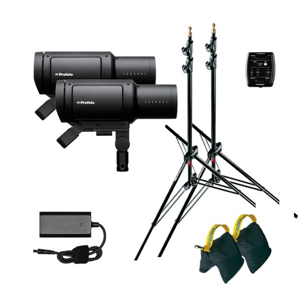 Profoto Pro-B3 KIT 2: 2 un. Pro-B3 750 Ws.,  Batterys, AirRemote TTL, Stand, Sandbag…